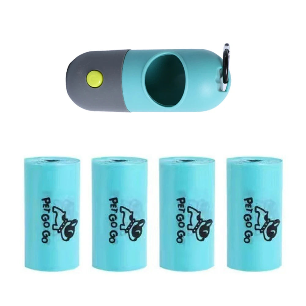 Dog Poop Bag Dispenser with LED Light β Clip-On Holder for Walks