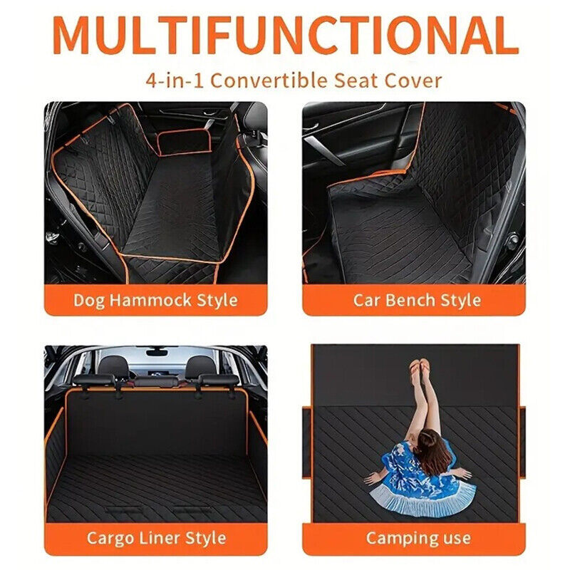 Waterproof Pet Car Seat Cover Dog Safety Protector Mat Front Back Seat Hammock H